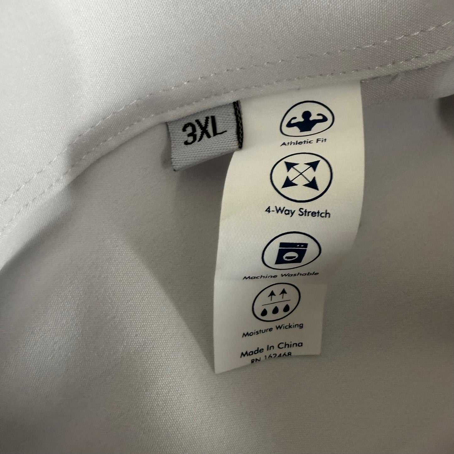 State & Liberty Shirt Mens 3XL White Long Sleeve Button Up Stretch Performance