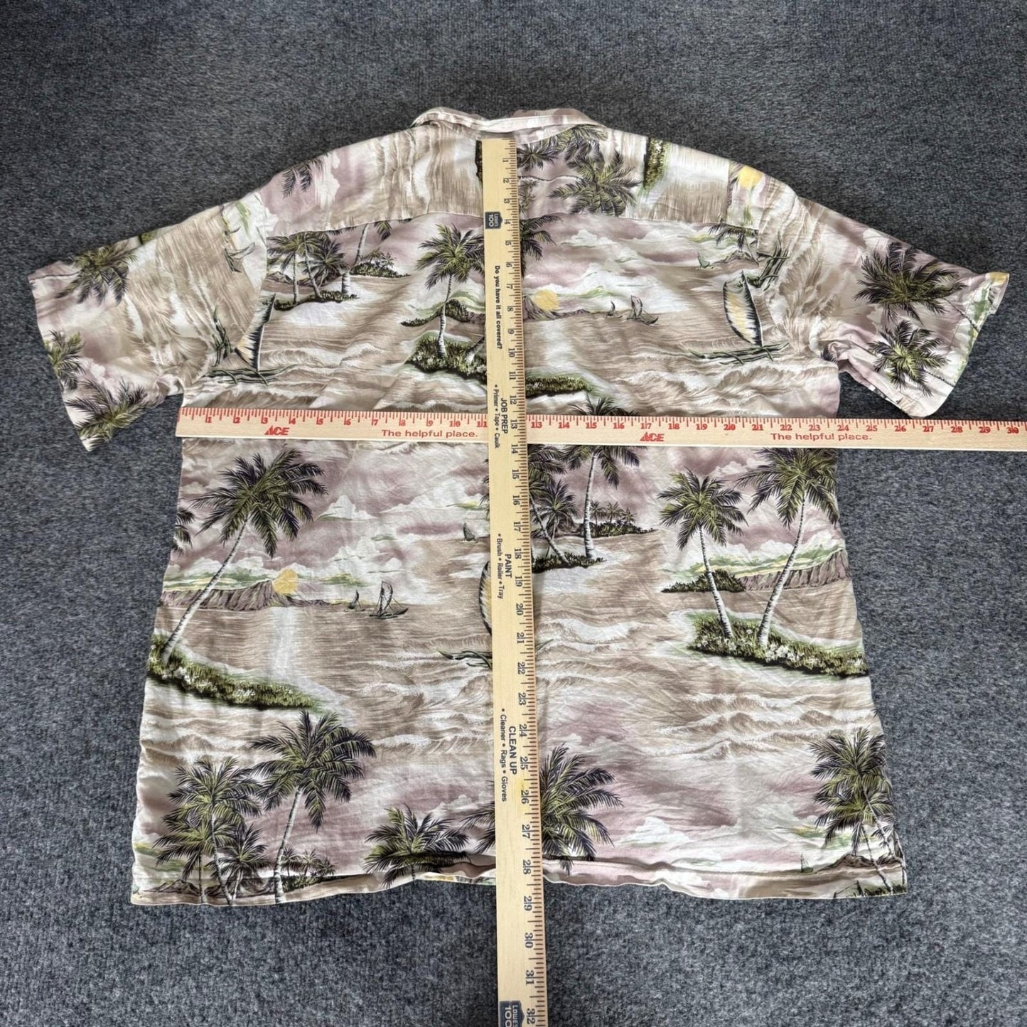 Hilo Hattie Mens XL Hawaiian Shirt Aloha Tropical Palm Tree Short Sleeve Resort