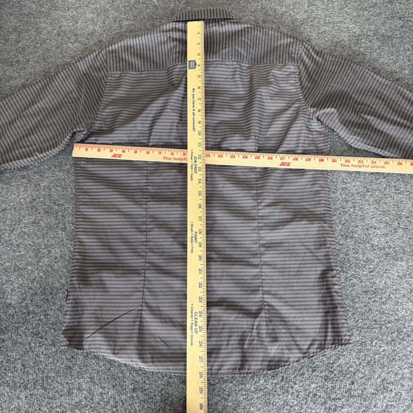 Barabas Shirt Mens Medium Grey Herringbone Long Sleeve Button Down Casual Modern