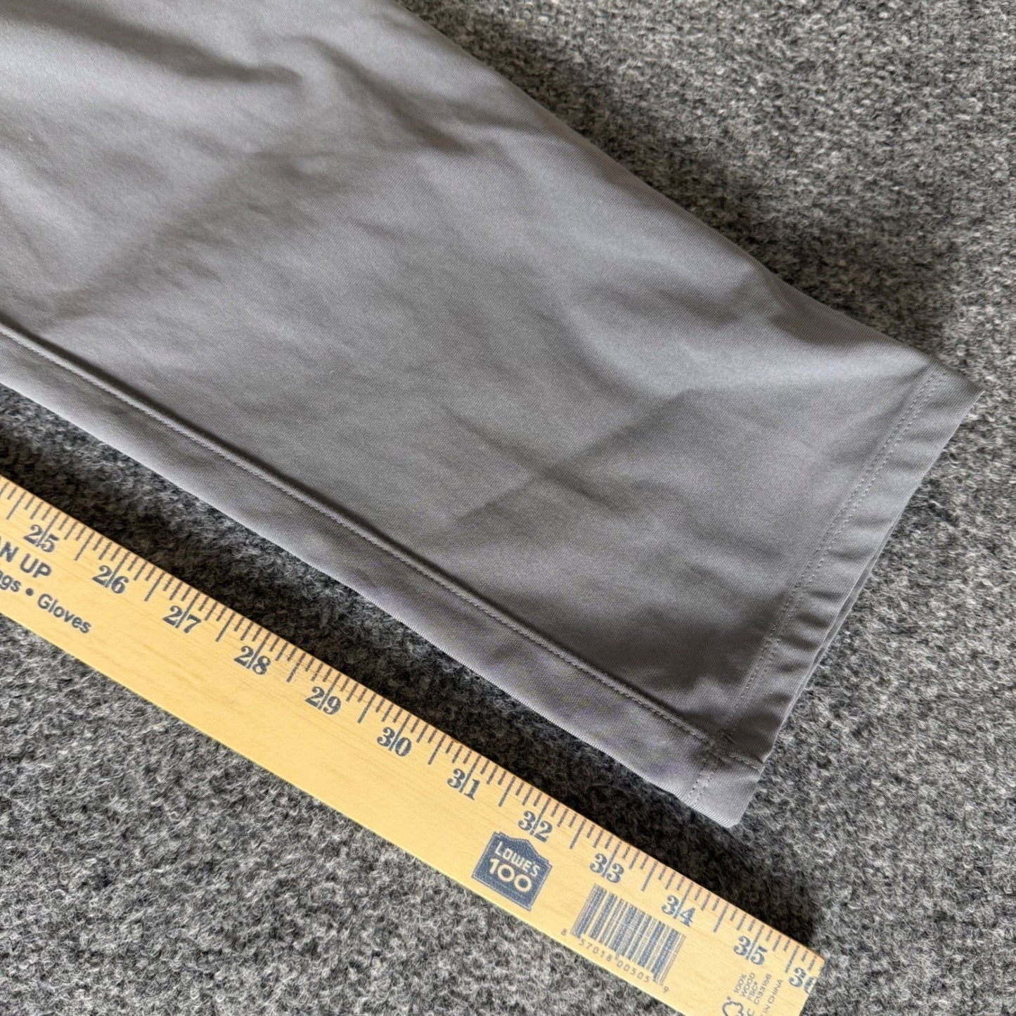 Lululemon Commission Pant Classic Grey Tech Chino Mens 34x34 Stretch Golf Office