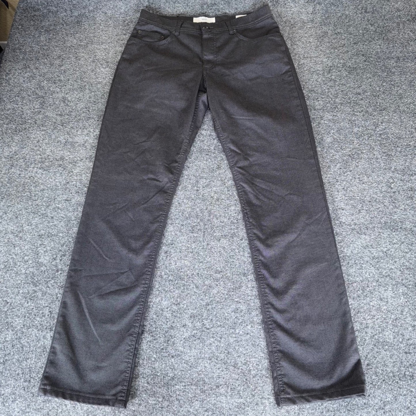 BRAX Cooper Chino Pants Mens 32x34 (32x32) Gray Casual Slim Fit Dress Trousers