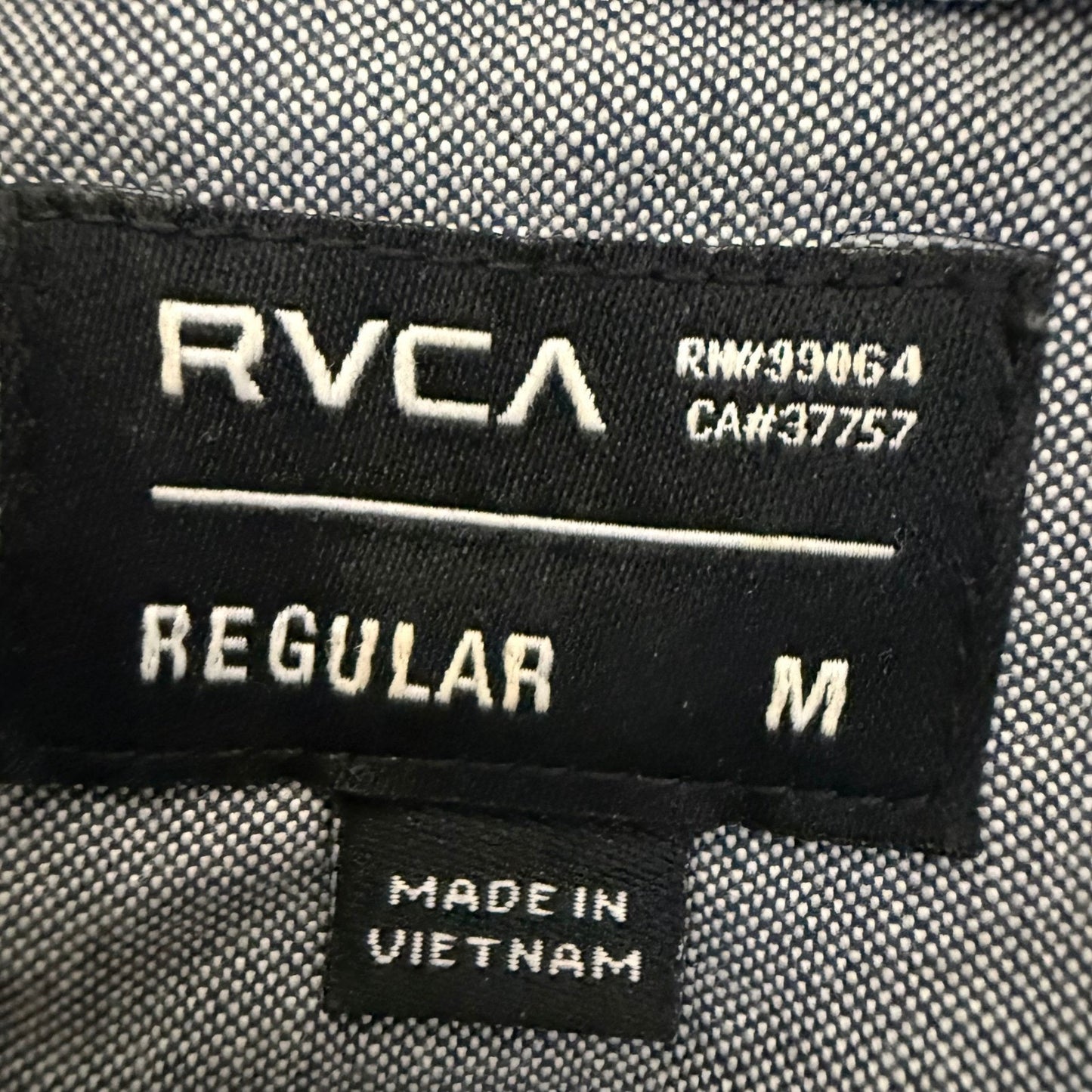 RVCA Men Medium Brown Orange Plaid Button Up Shirt Long Sleeve Cotton Skate Surf