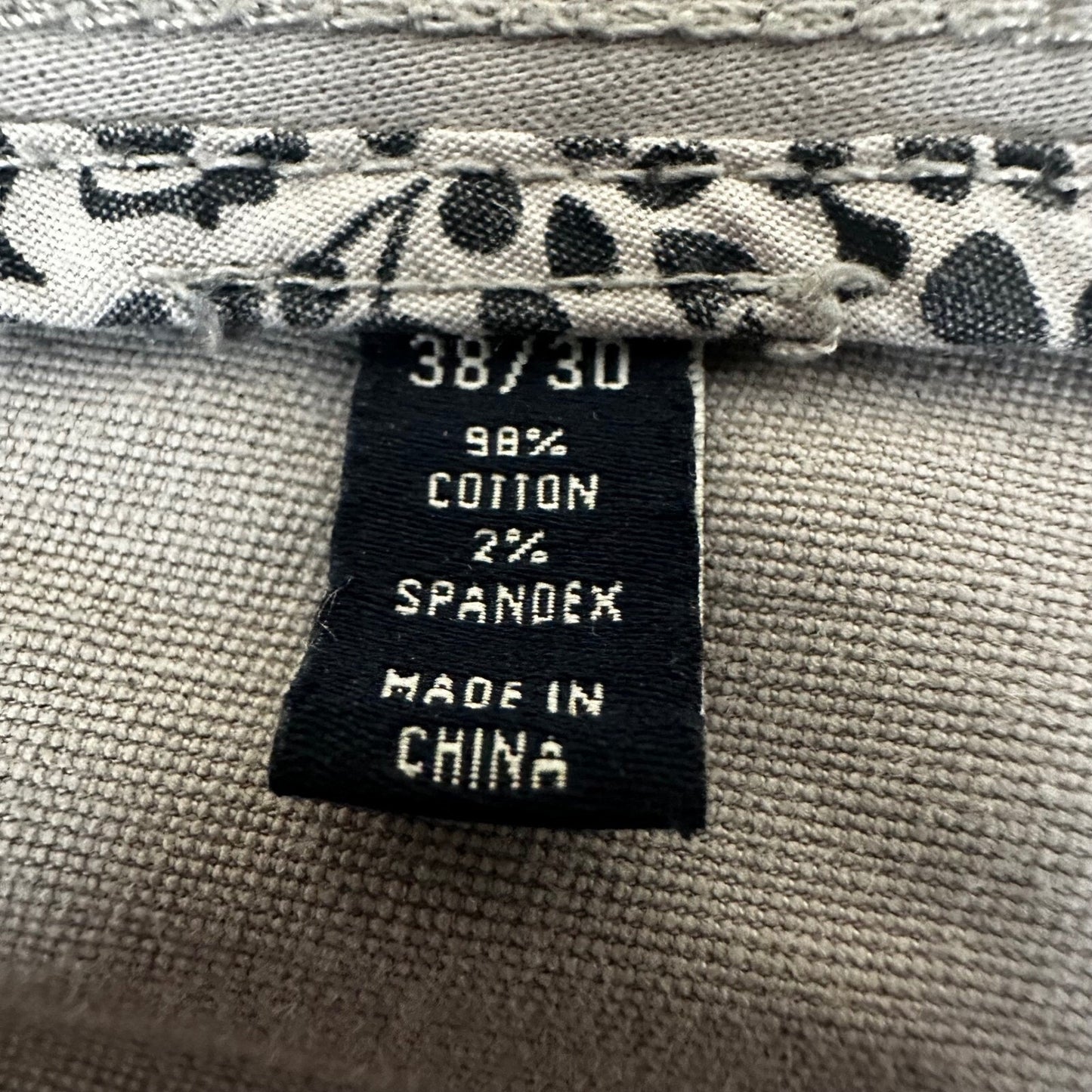 7 Diamonds Clifton Slim Straight Leg Pants Casual Chino Grey 38x30