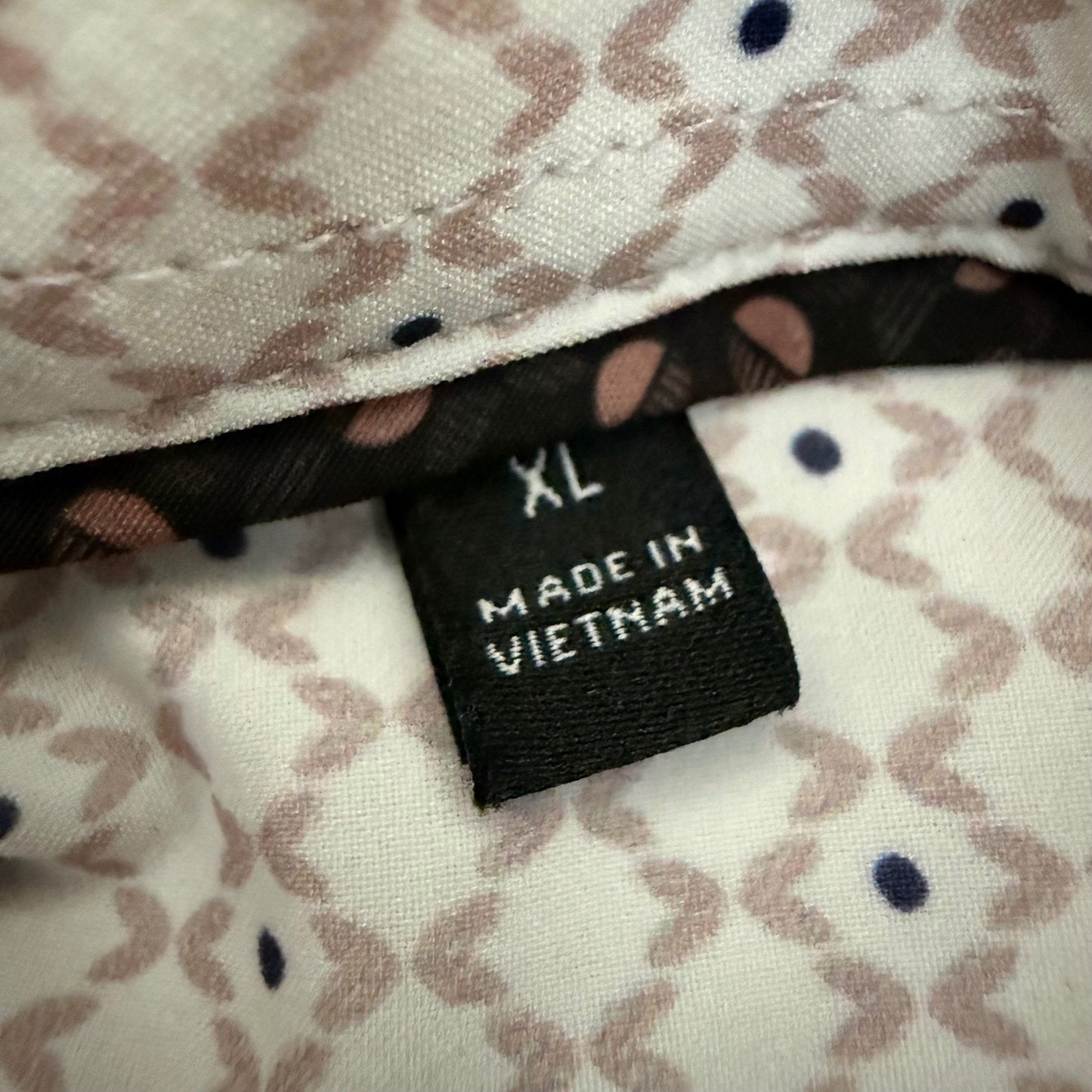 7 Diamonds 4-Way Stretch Shirt Men XL Geometric Short Sleeve Casual Button Up