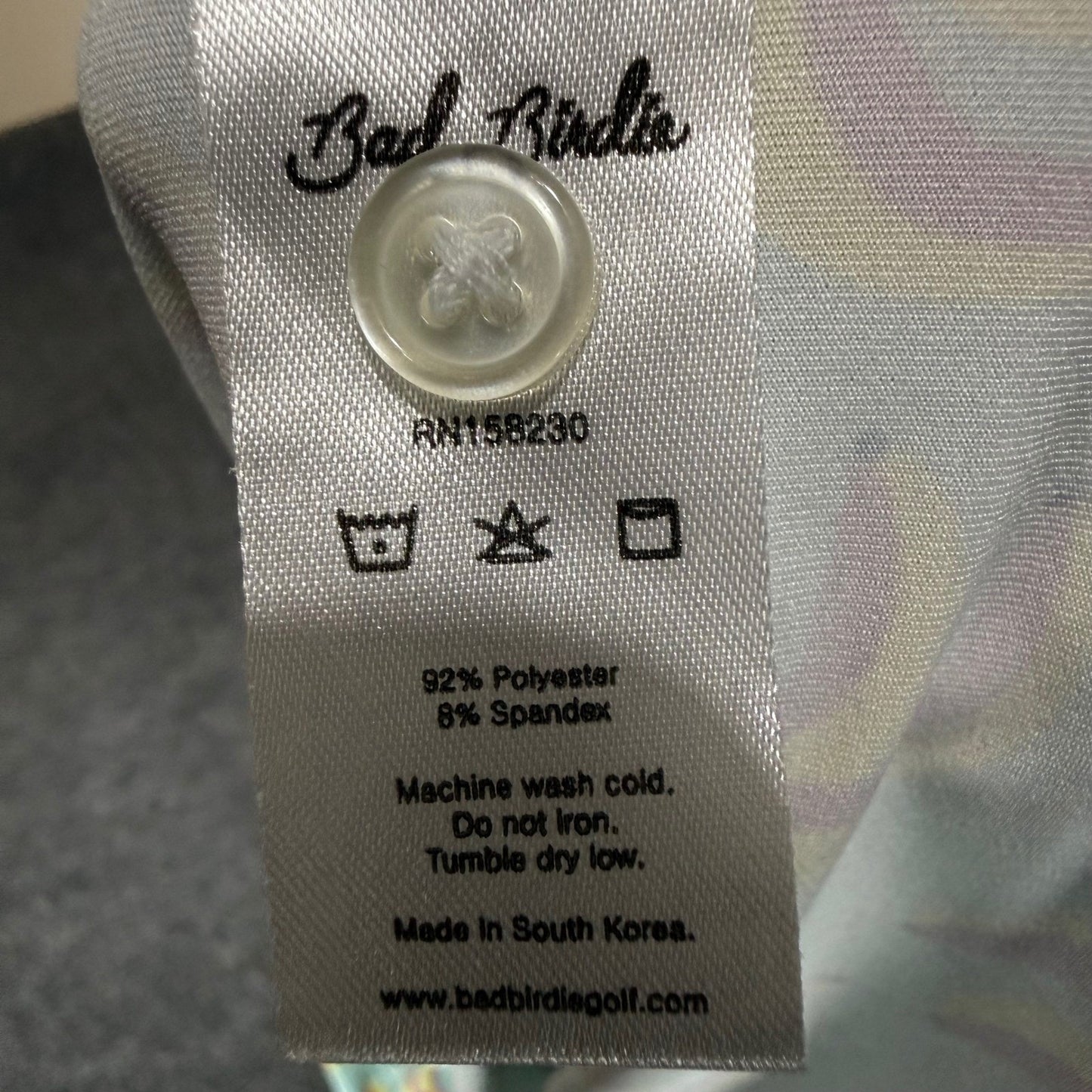 Bad Birdie Mens Large Banana AOP Golf Polo Shirt Short Sleeve Performance Casual