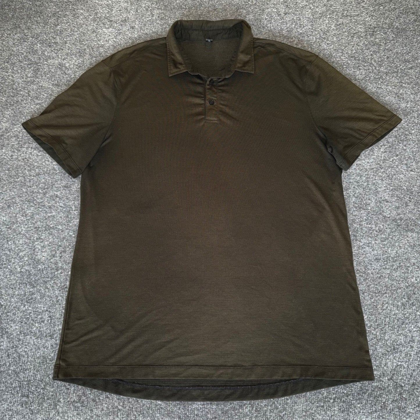 Lululemon Polo Shirt Dark Gray Mens XL Athletic Stretch Short Sleeve Casual Golf