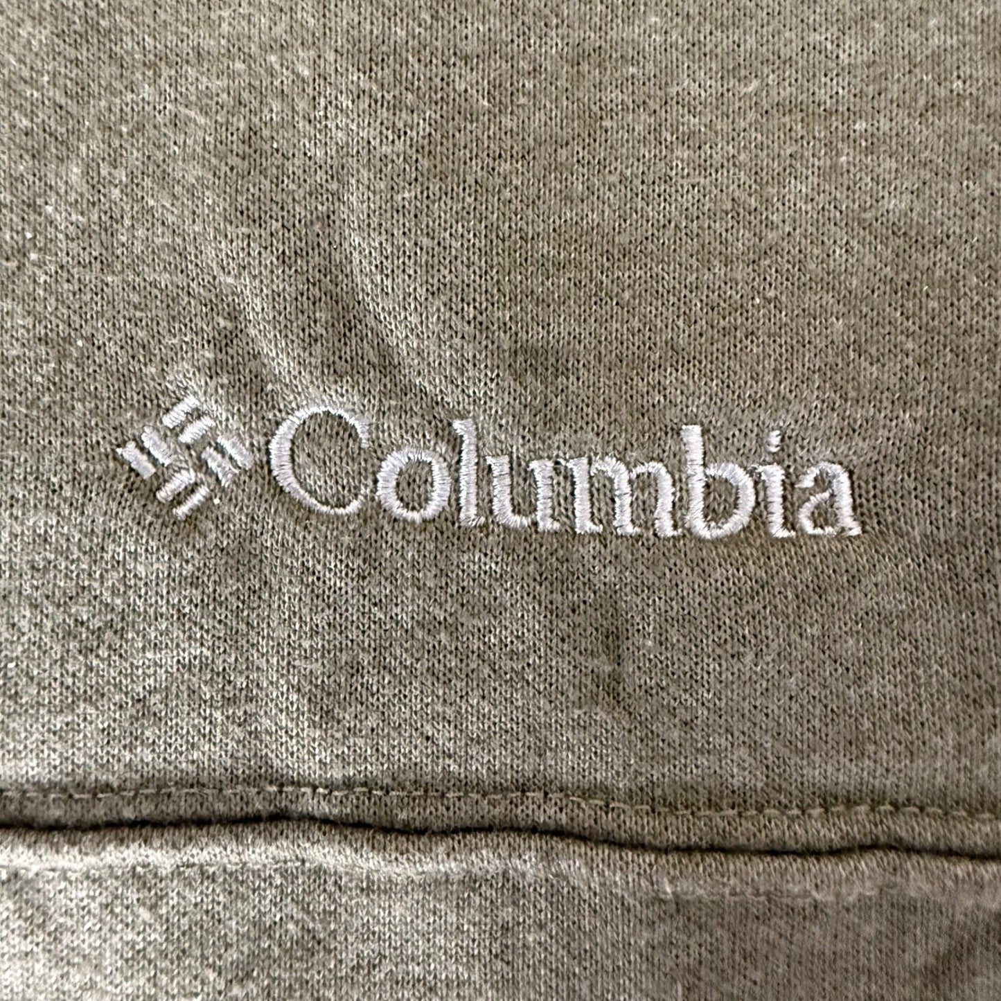 Columbia Mens XXL Olive Green Heather Quarter Zip Fleece Pullover Sweatshirt