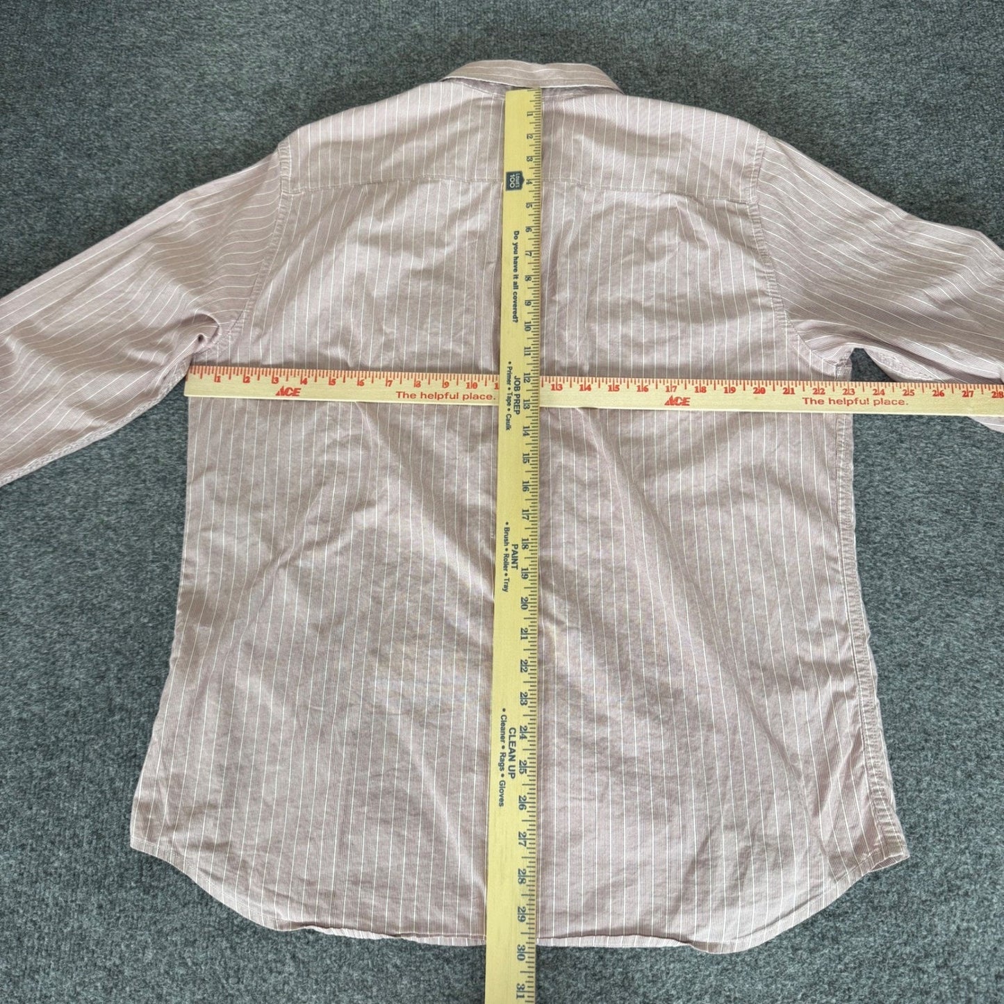 Nike Mens XL Long Sleeve Button Up Shirt Pink Striped Cotton Stretch Casual