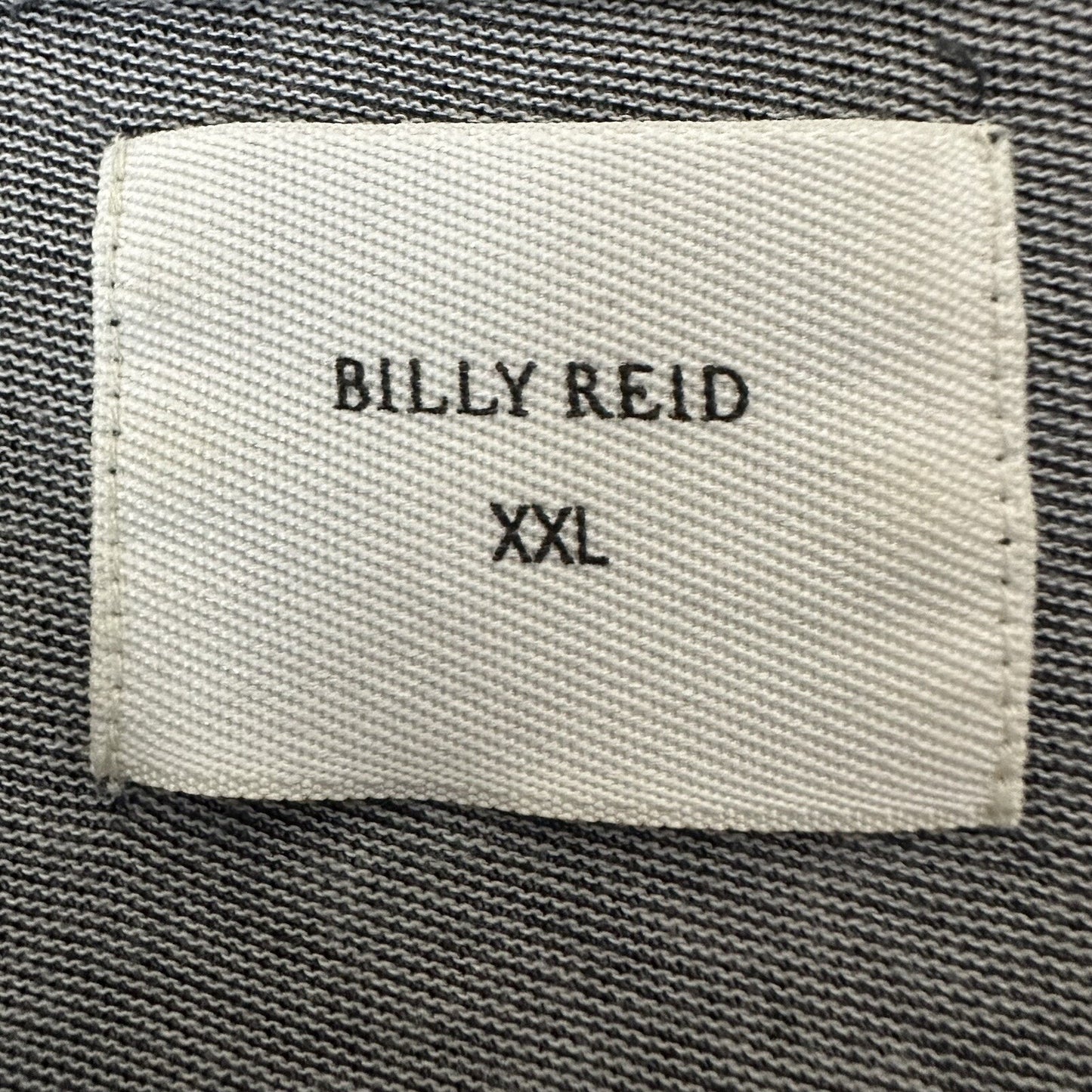 Billy Reid Polo Shirt 2XL Dark Grey Solid Short Sleeve Cotton Casual Adult