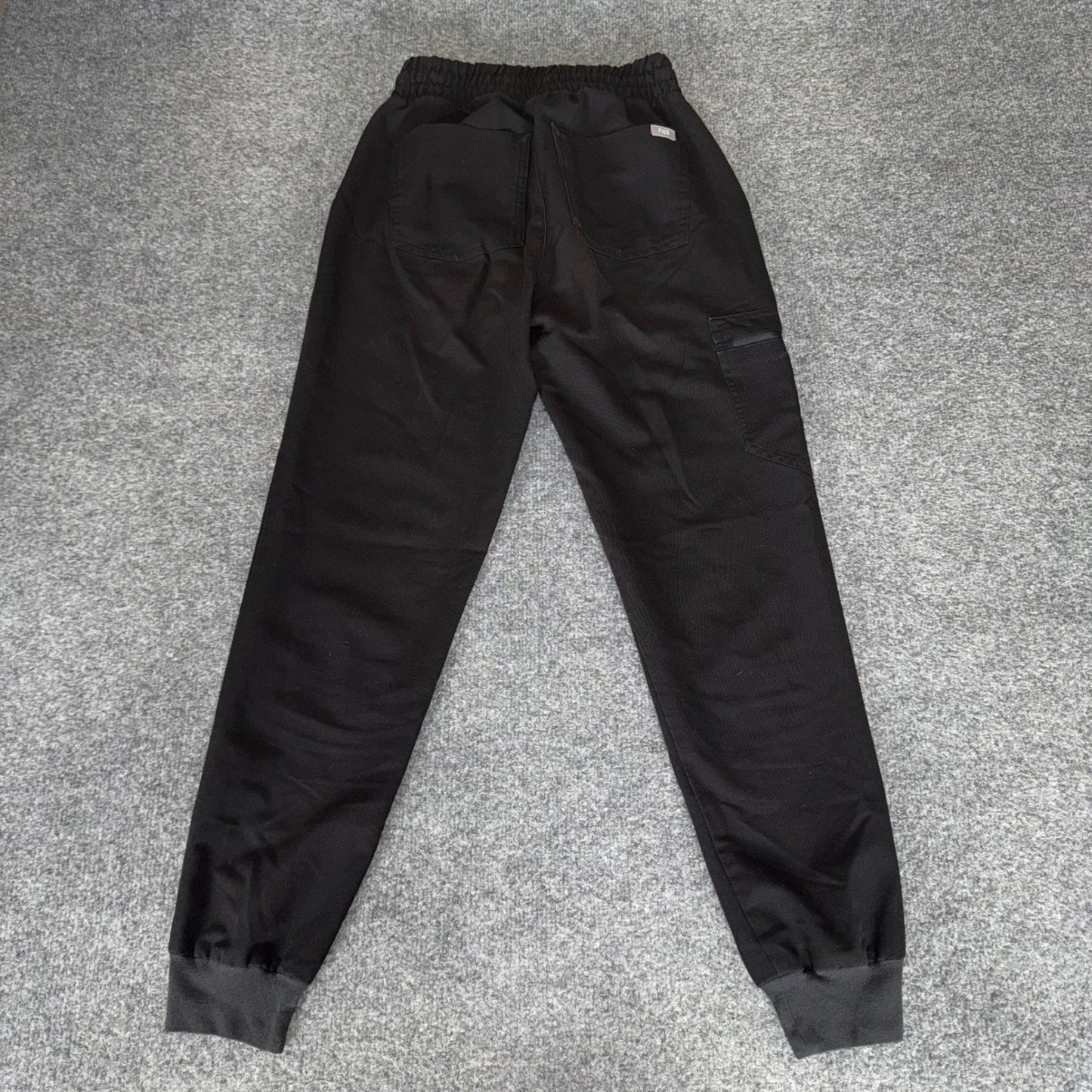 FIGS Zamora High Waisted Jogger Scrub Pants Black XXS Petite Medical Uniform