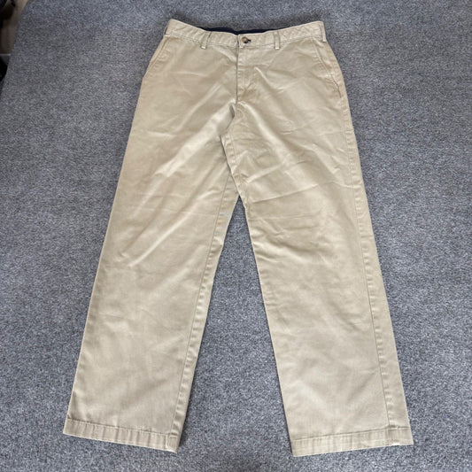Croft & Barrow Mens Khaki Chino Pants 32x29 Tan Flat Front Straight Leg Workwear