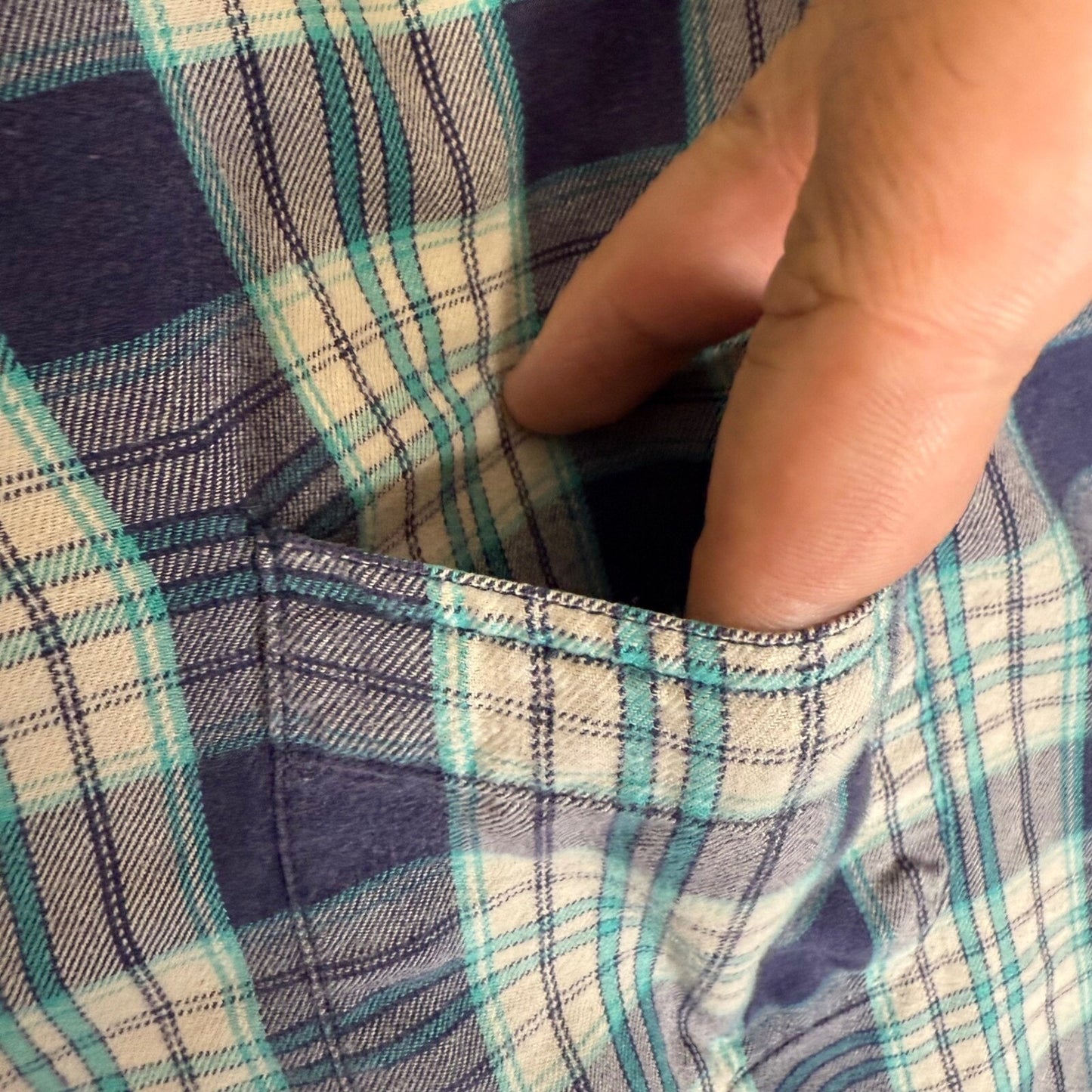 The Normal Brand Flannel Shirt Plaid Button Down Long Sleeve Cotton Mens Large