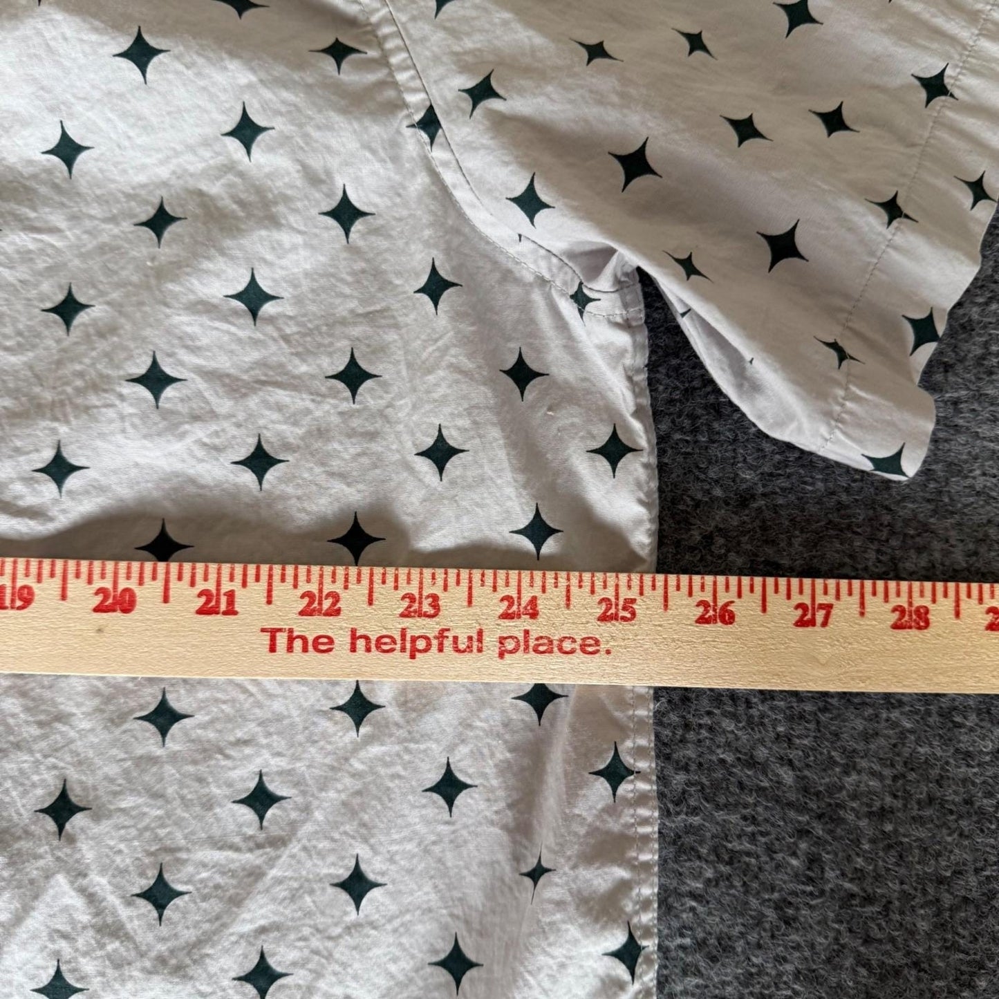 Bearbottom Shirt Mens 2XL Geometric Short Sleeve Button Up Casual Cotton Top