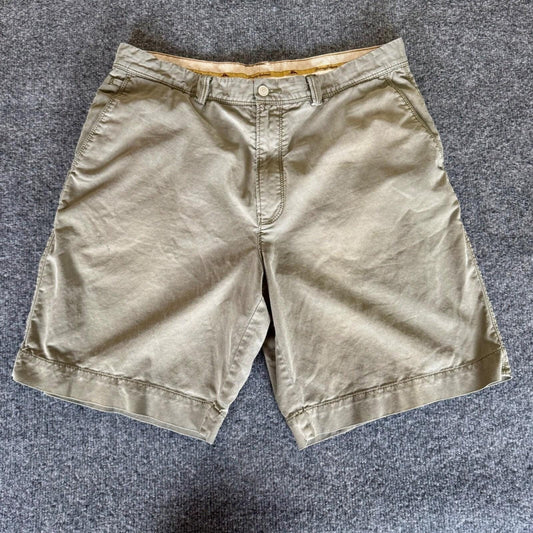 Tommy Bahama Shorts Mens 35 Green Flat Front Chino Casual Summer Vacation Golf