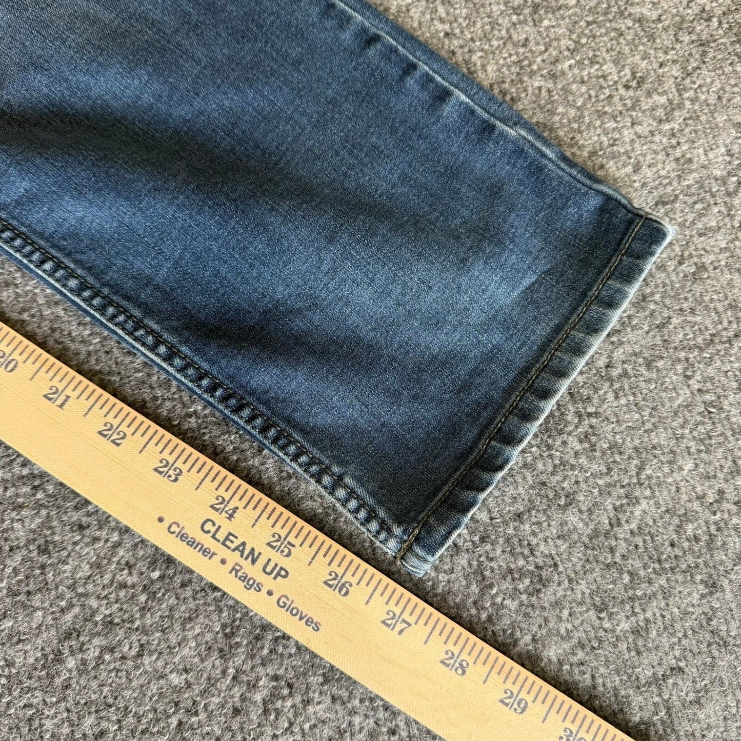 prAna Slim Fit Jeans Mens 32x27 Blue Wash Denim Distressed Casual Stretch Pants