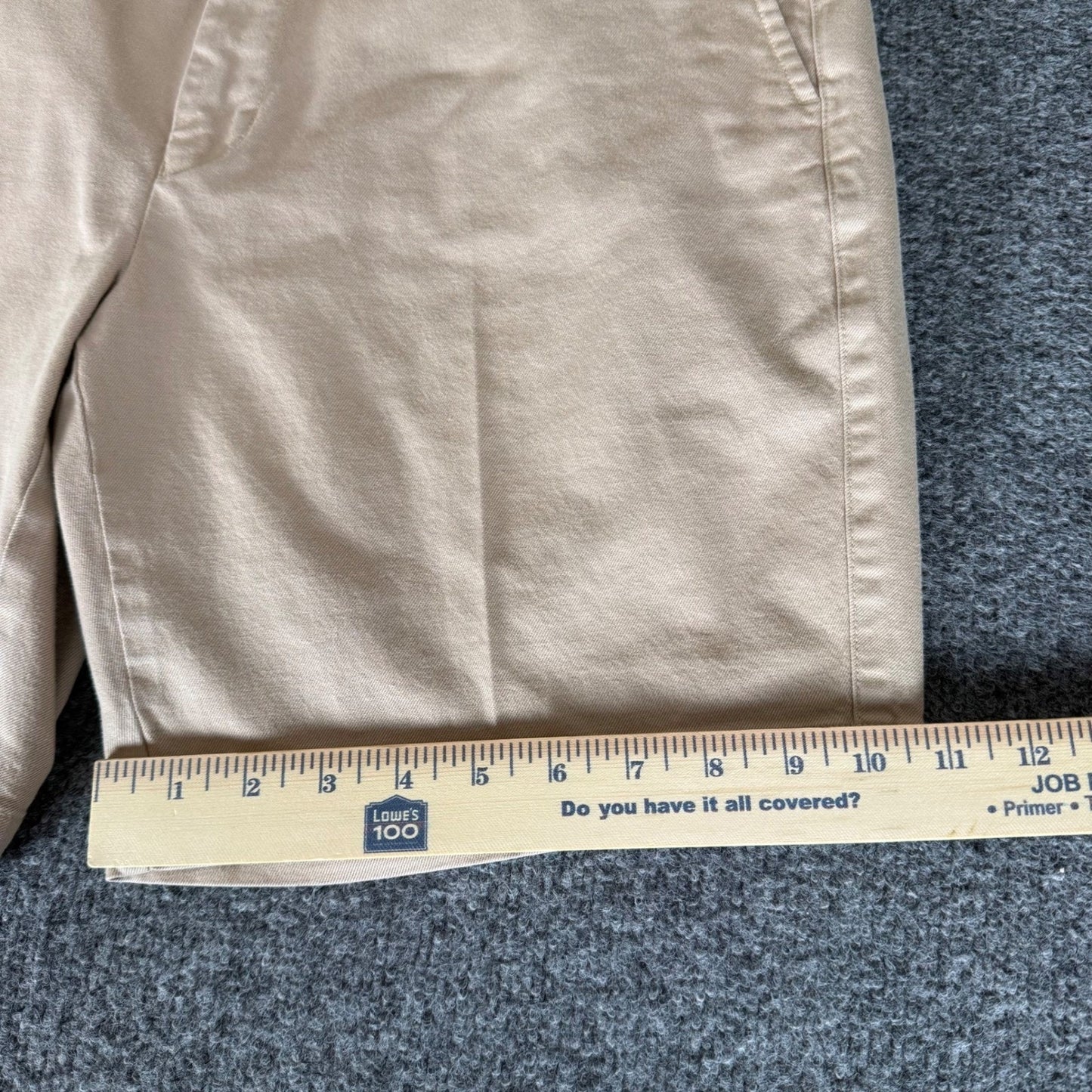 Peter Millar Pilot Twill Short Mens 34 Beige Chino Pima Cotton Flat Front Casual