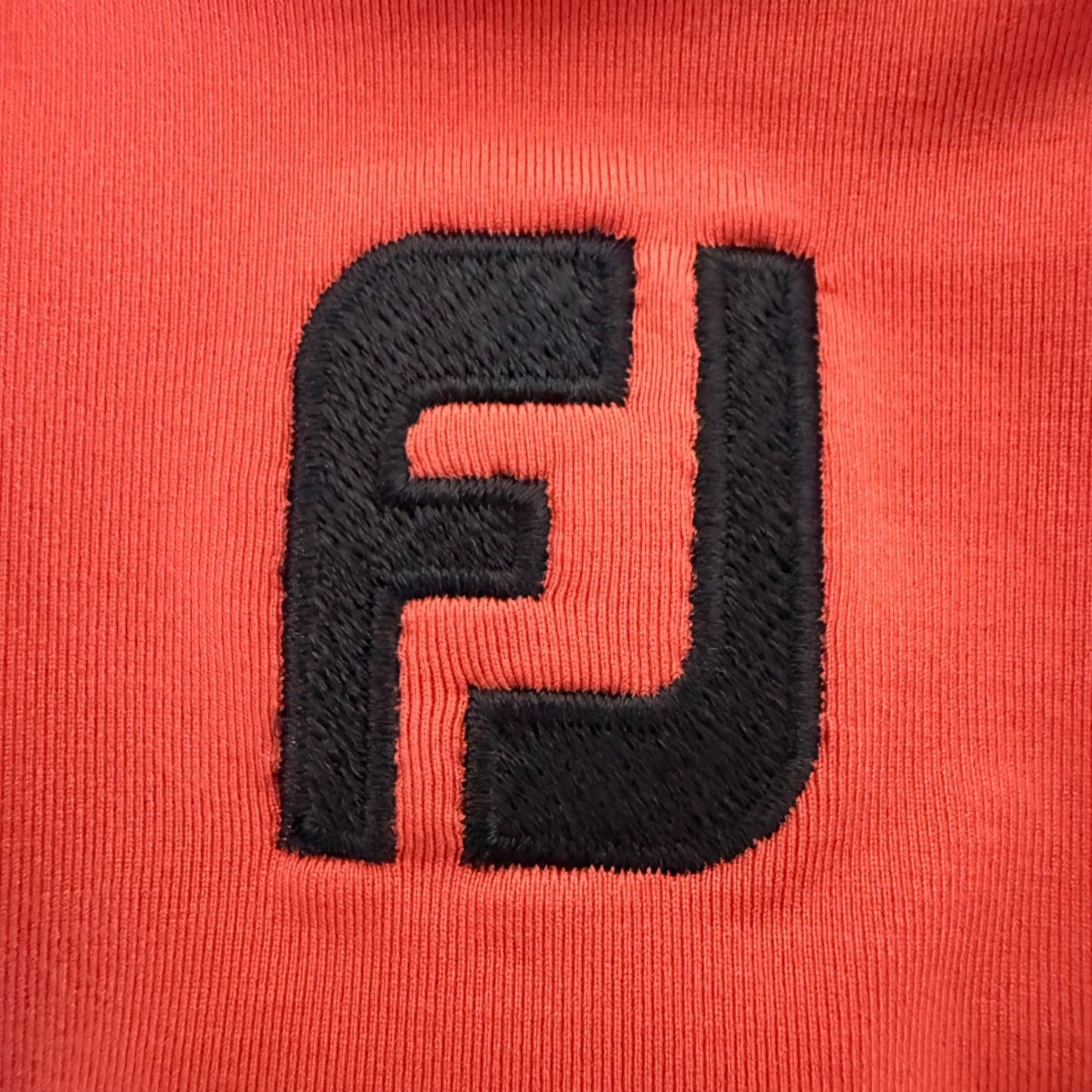 FootJoy FJ 1/4 Zip Pullover Mens Medium Coral Golf Sweater Lightweight Stretch