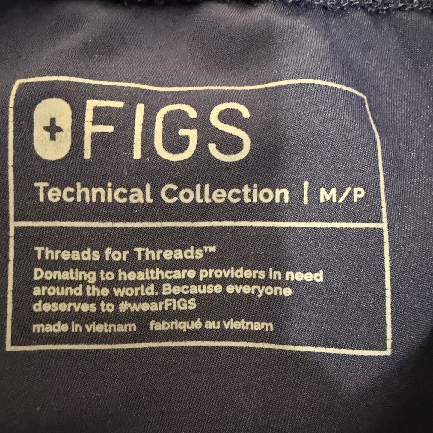 FIGS Zamora Scrub Jogger Pants Womens Medium Petite Blue Medical Doctor Uniform