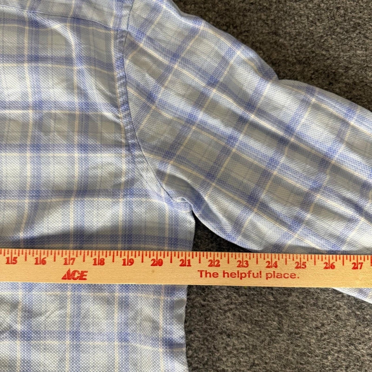 UNTUCKit Mens Large LT Slim Fit Plaid Button Up Shirt Blue Cotton Long Sleeve