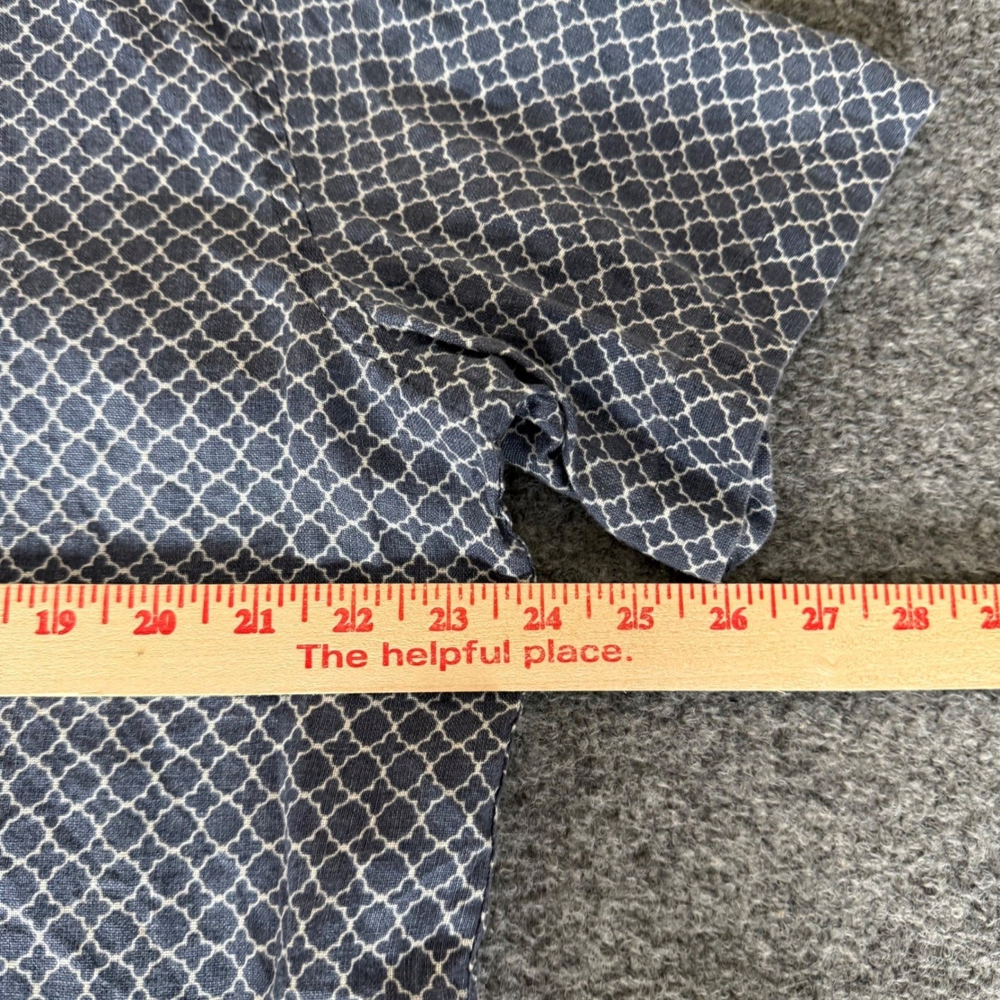 Daniel Hechter Paris Linen Shirt Mens XL Geometric Short Sleeve Button Up Casual