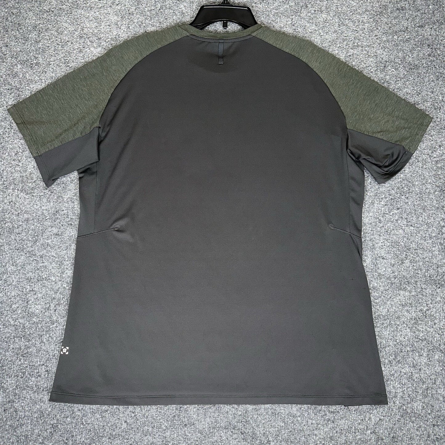 Lululemon Always Agile Shirt Mens XL Green Grey Athletic Short Sleeve Adult