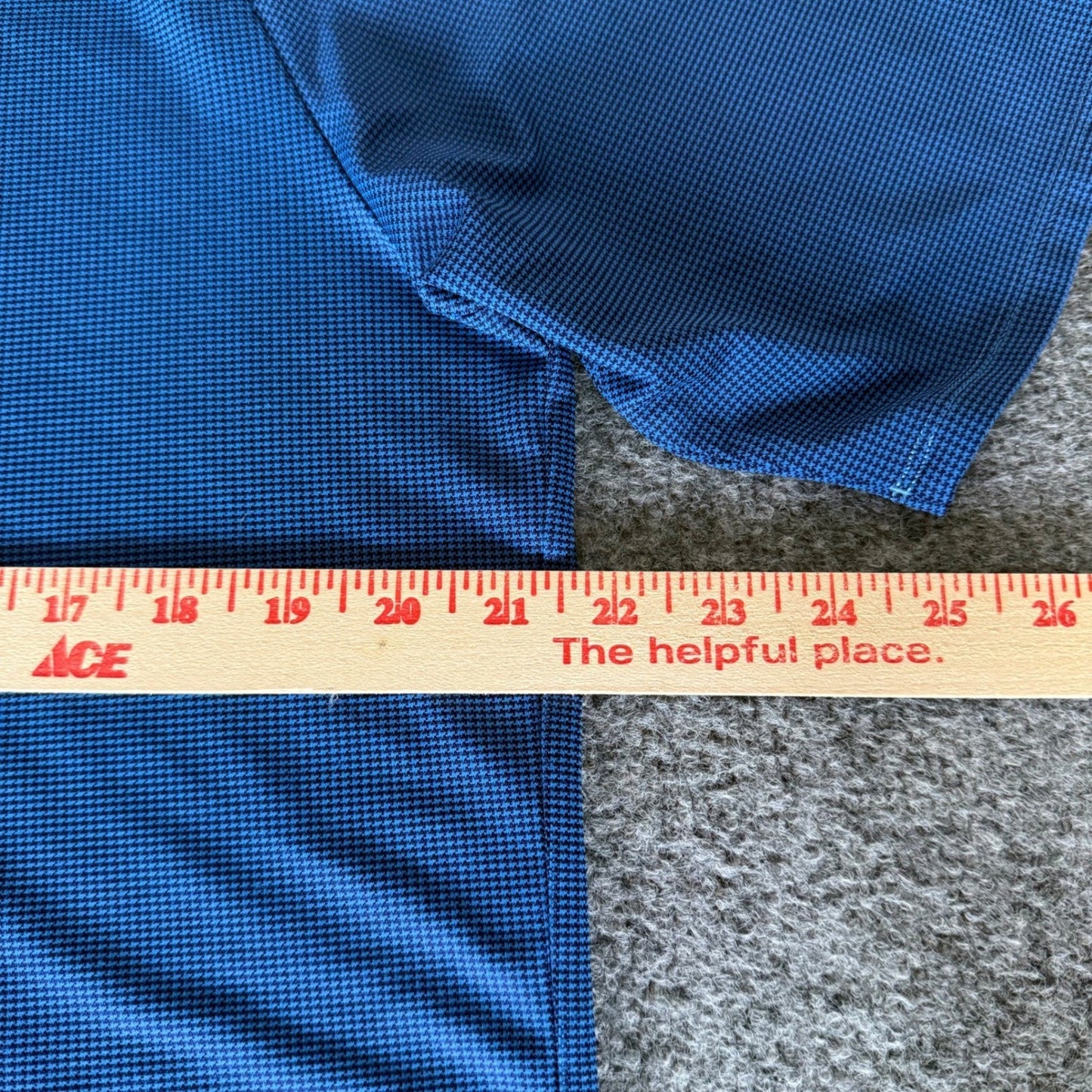 KJUS Ashton Polo Shirt Mens 50 Medium Blue Short Sleeve UPF 50+ Performance Golf