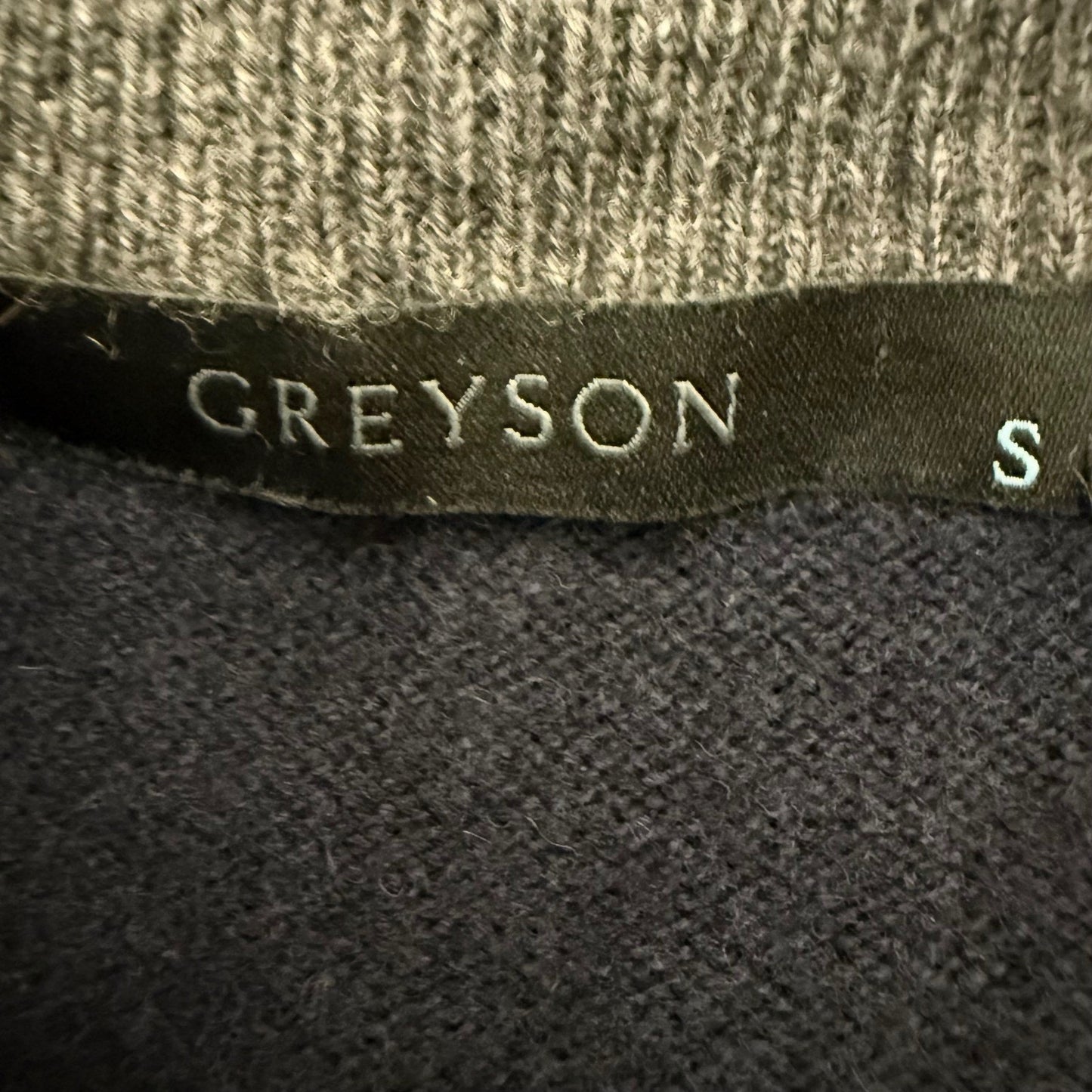 Greyson Mens Small Navy Blue Wool Cashmere 1/4 Zip Sweater Golf Knit Pullover