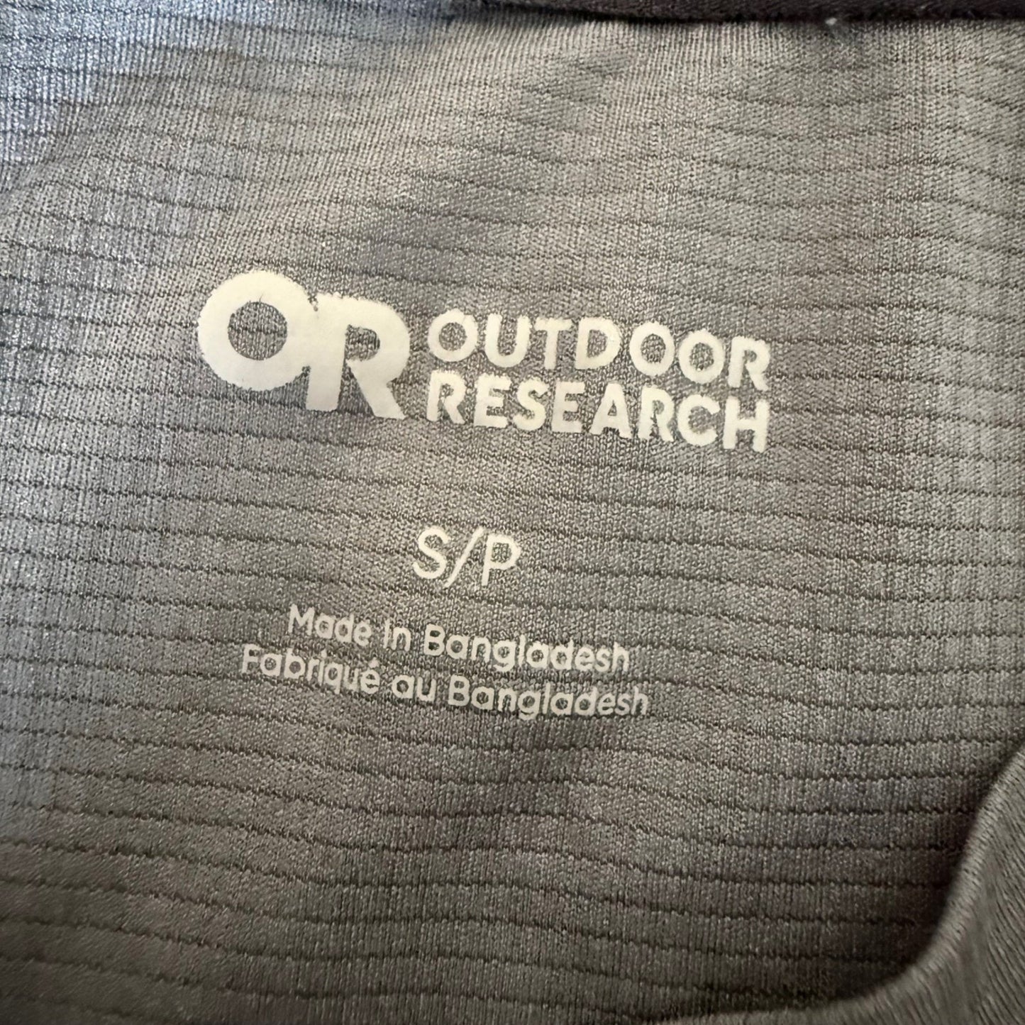 Outdoor Research Shirt Mens Small Gray Short Sleeve Hiking Performance Athletic