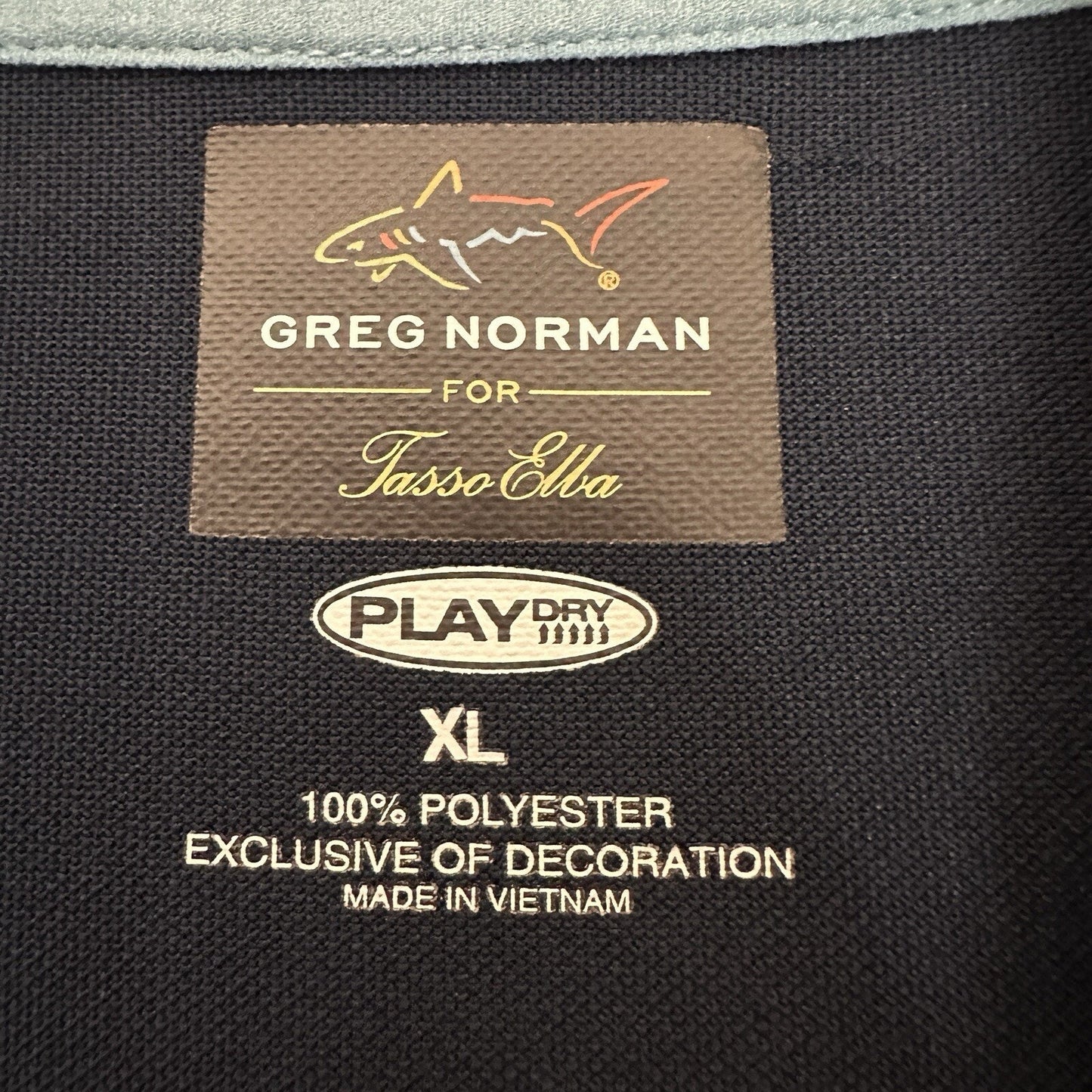 Greg Norman Shirt Mens XL Blue Polo Golf Short Sleeve Performance Dadcore Adult