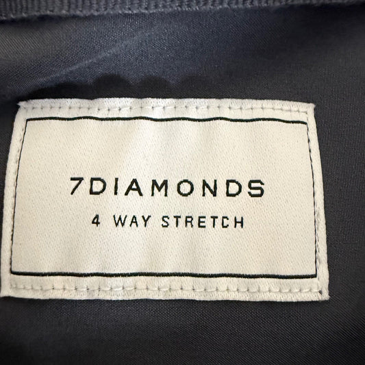 7 Diamonds 4-Way Stretch Shirt Mens L Gray Long Sleeve Button Up Casual Comfort