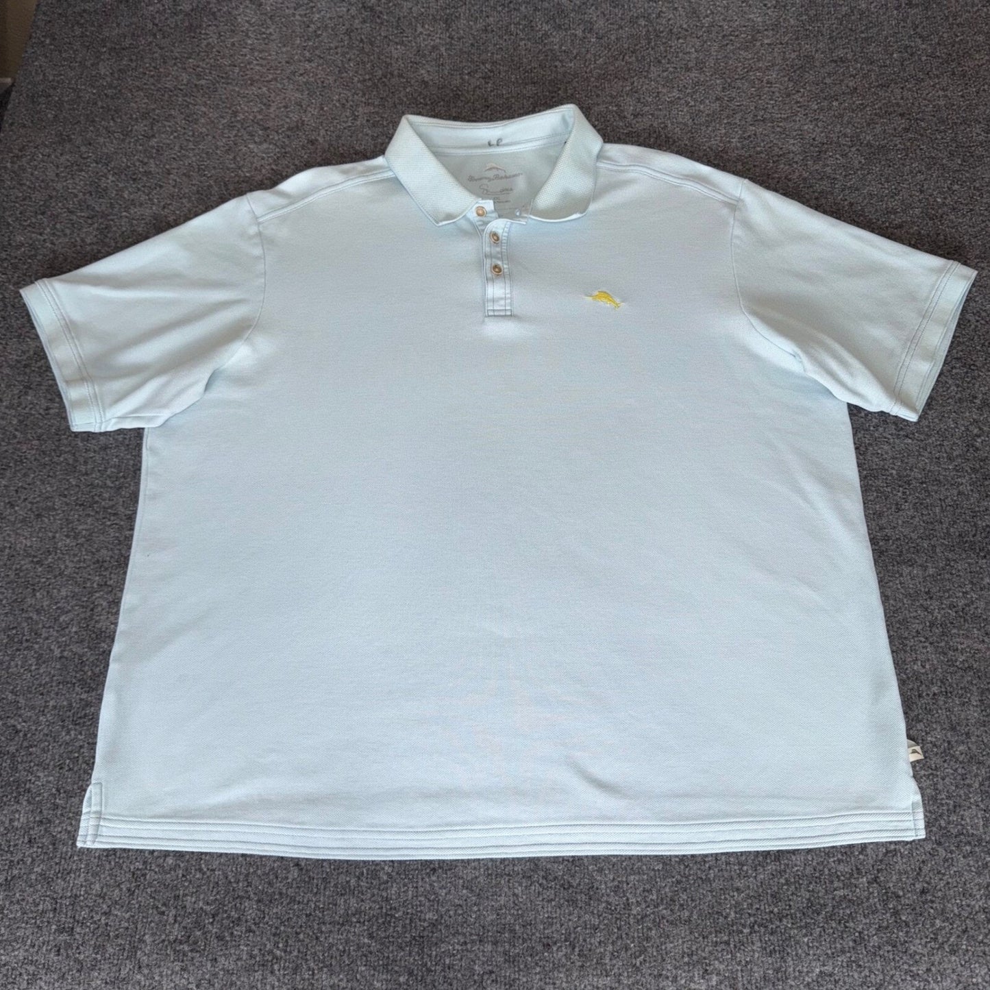 Tommy Bahama Polo Shirt Mens 2XL Blue Pima Cotton Relaxed Fit Short Sleeve Golf