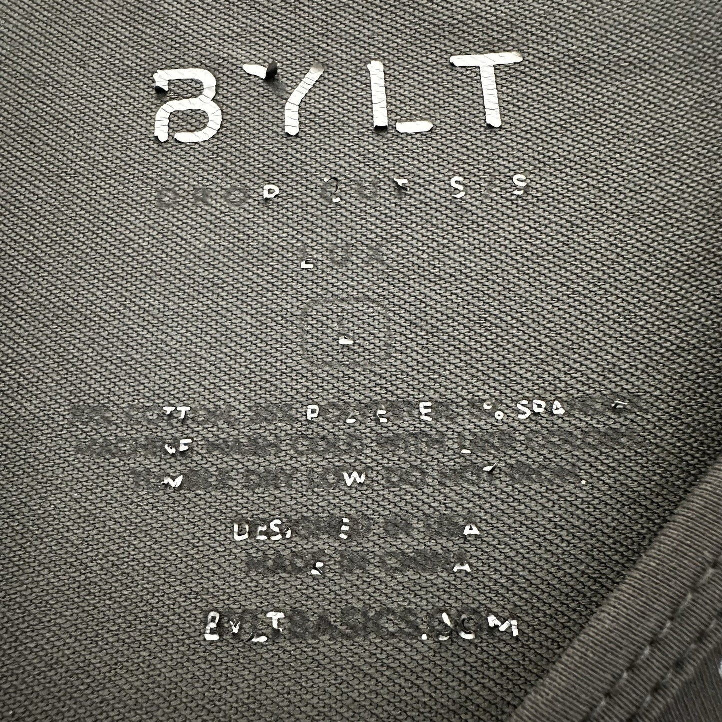 Bylt Drop Cut Lux Shirt Mens Large Grey Slate Polka Dot Short Sleeve Performance