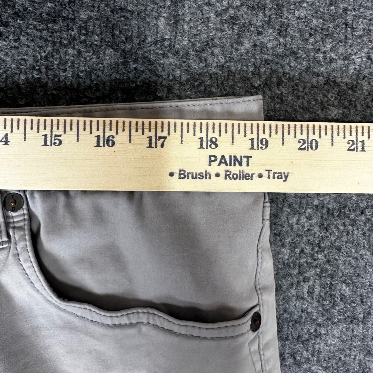 7 Diamonds Clifton Slim Straight Leg Pants Casual Chino Grey 38x30