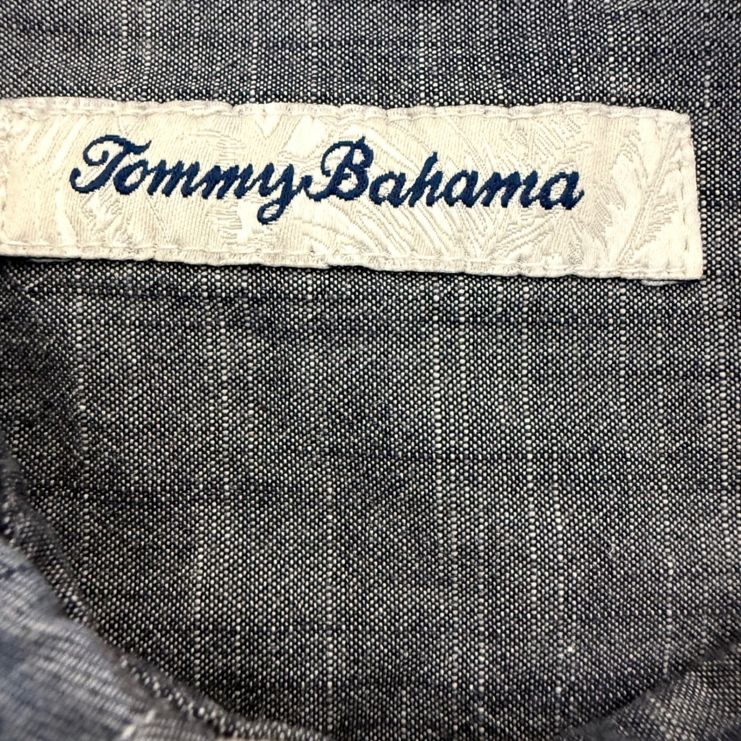 Tommy Bahama Shirt Mens Large Blue Plaid Short Sleeve Button Up Tencel Casual