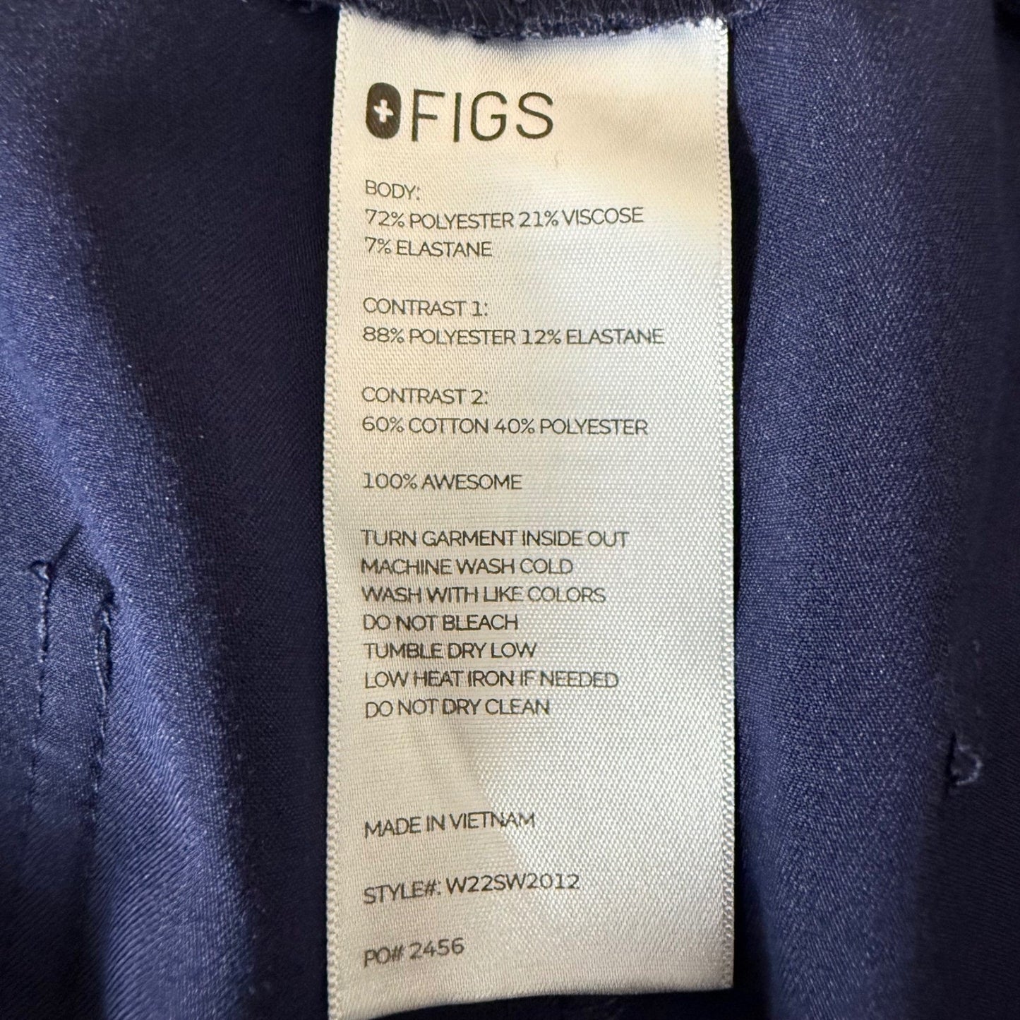 FIGS Zamora High Rise Navy Blue Jogger Scrub Pants Womens XL Uniform Medical